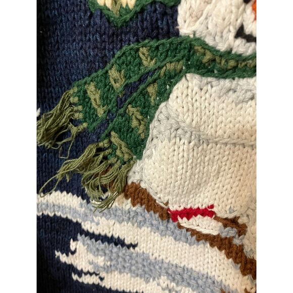 Vintage navy snowman sweater - Picture 5 of 8